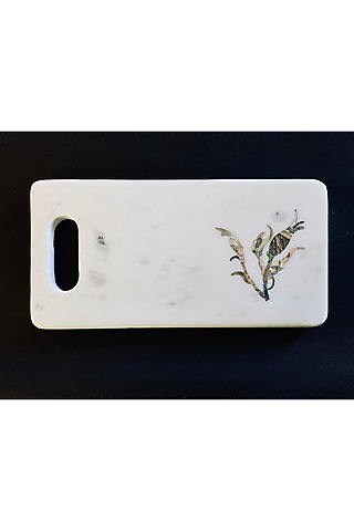 White Marble Platter by The house of trendz