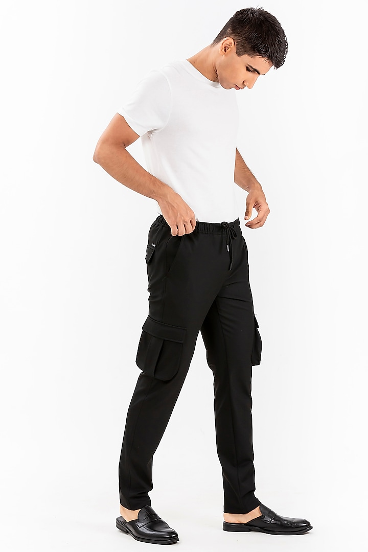 Black All Weather Essential Cargo Stretch Pants
