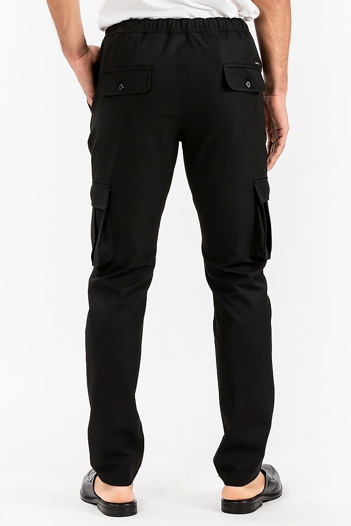 Black Shadow Stretch Cargo Pants (Slim Fit) Design by THE PANT PROJECT at  Pernia's Pop Up Shop 2024