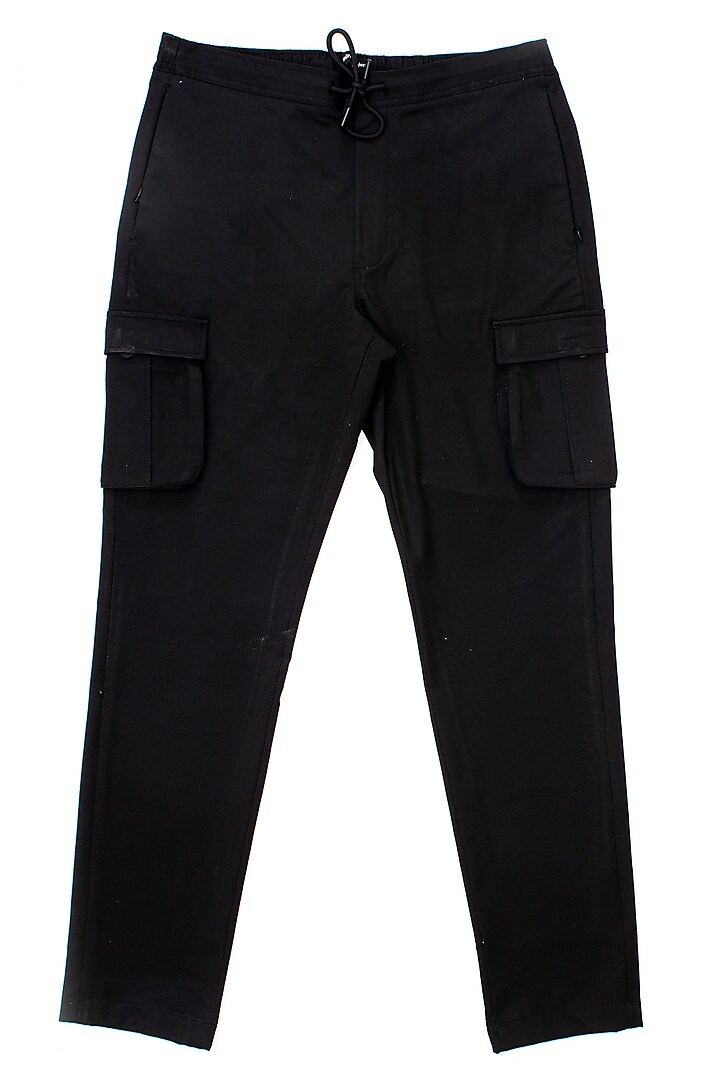 Black All Weather Essential Cargo Stretch Pants