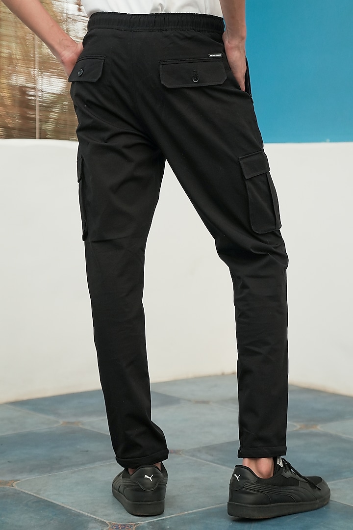 Black Shadow Stretch Cargo Pants (Slim Fit) Design by THE PANT PROJECT at  Pernia's Pop Up Shop 2024