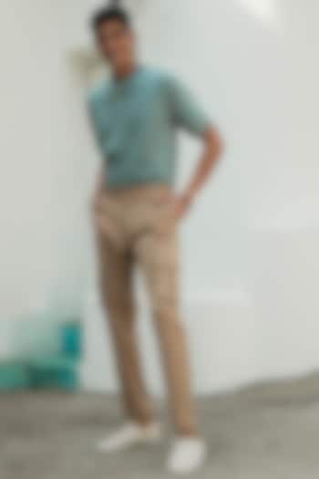 Earth Khaki Stretch Cargo Pants (Slim Fit) by THE PANT PROJECT at Pernia's Pop Up Shop