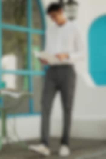 Spanish Grey Stretch Cargo Pants (Slim Fit) by THE PANT PROJECT at Pernia's Pop Up Shop