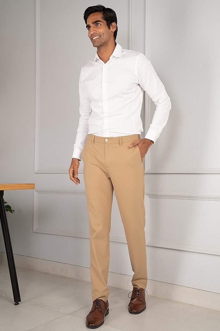 Camel Stretch Pants (Slim Fit) by THE PANT PROJECT