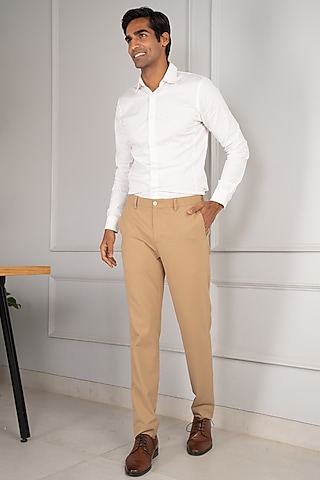 Camel Stretch Pants (Slim Fit) by THE PANT PROJECT