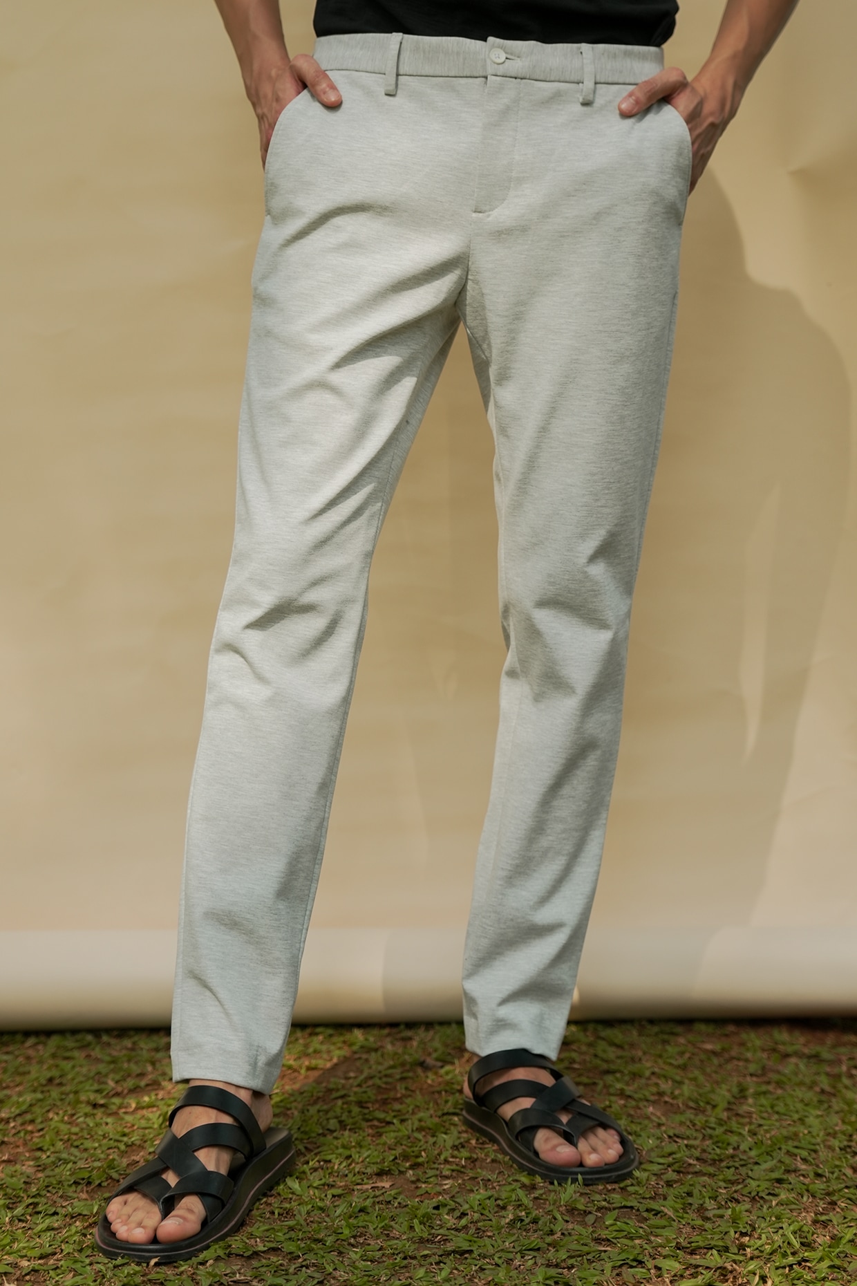 ASOS DESIGN spray on jeans with power stretch in tinted wash blue  ASOS