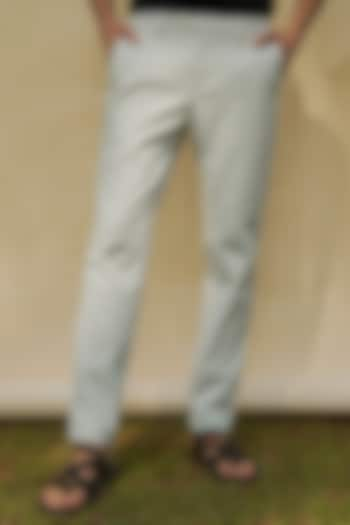 Ice Grey Power-Stretch Pants (Slim Fit) by THE PANT PROJECT at Pernia's Pop Up Shop