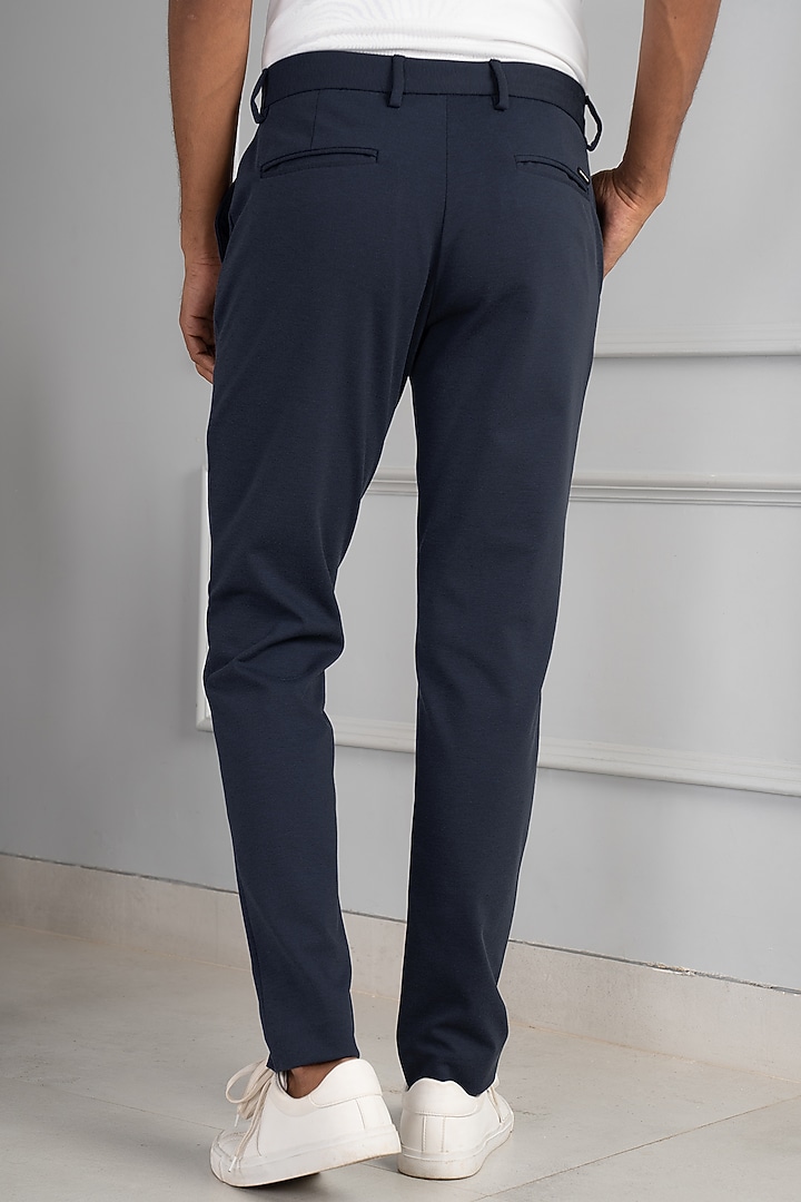 Insignia Blue Power-Stretch Pants (Slim Fit) by THE PANT PROJECT at Pernia's Pop Up Shop