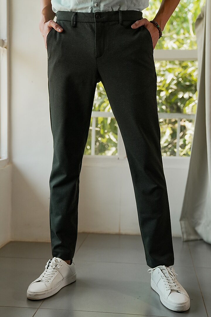 Martini Olive Power-Stretch Pants (Slim Fit) by THE PANT PROJECT at Pernia's Pop Up Shop