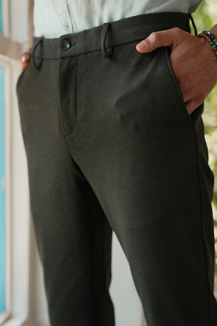 Martini Olive Power-Stretch Pants (Slim Fit) by THE PANT PROJECT at Pernia's Pop Up Shop