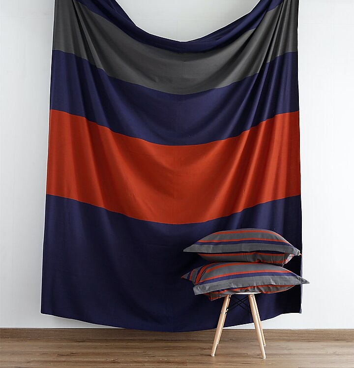 Multi-Colored Yarn-Dyed & Woven Bedsheet Set by Thoppia at Pernia's Pop Up Shop