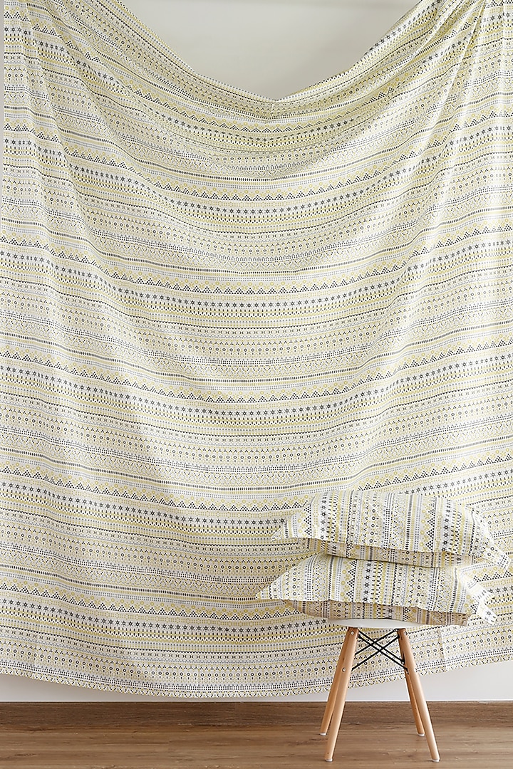 Lime Printed Bedsheet Set by Thoppia at Pernia's Pop Up Shop