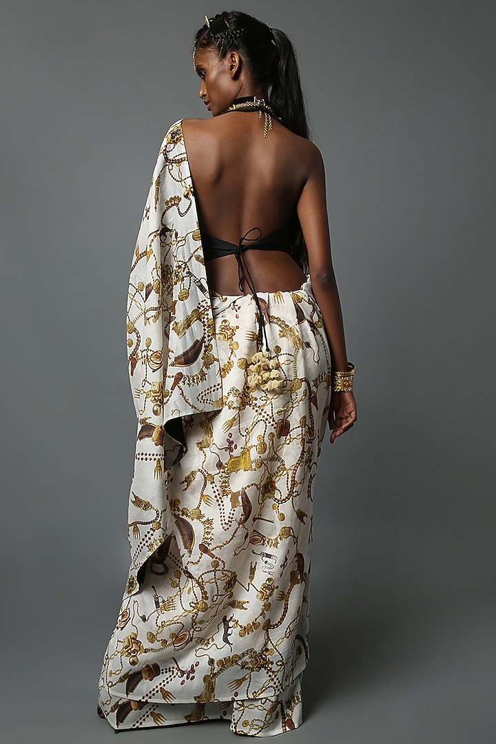 Black Dupion Silk Top by House of Three at Pernia's Pop Up Shop