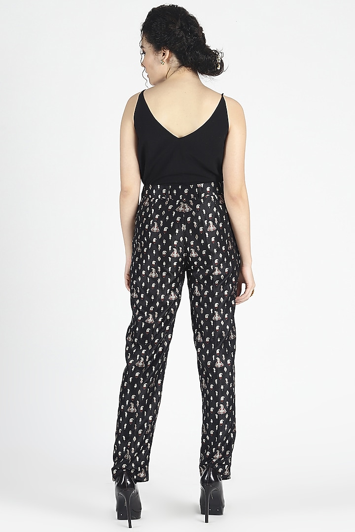 Eggplant Floral Trousers by House of Three at Pernia's Pop Up Shop