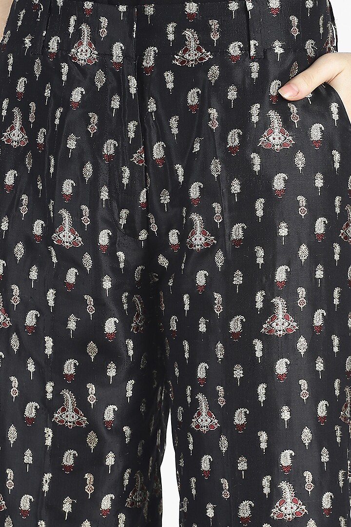 Eggplant Floral Trousers by House of Three at Pernia's Pop Up Shop