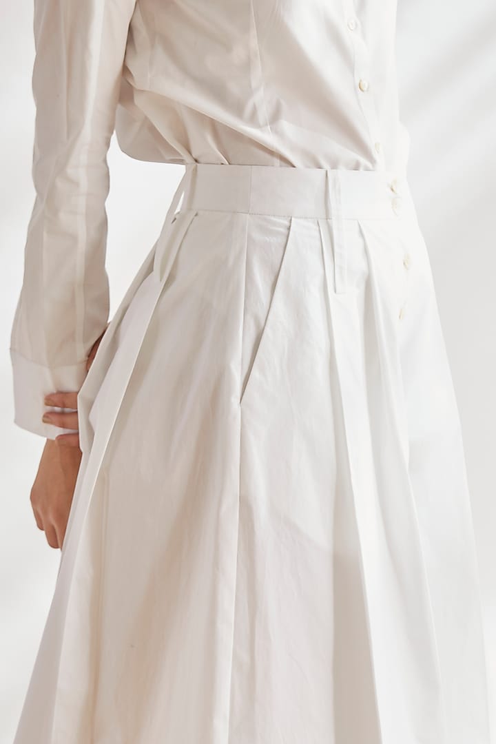 White Wide Legged Pants by House of Three at Pernia's Pop Up Shop