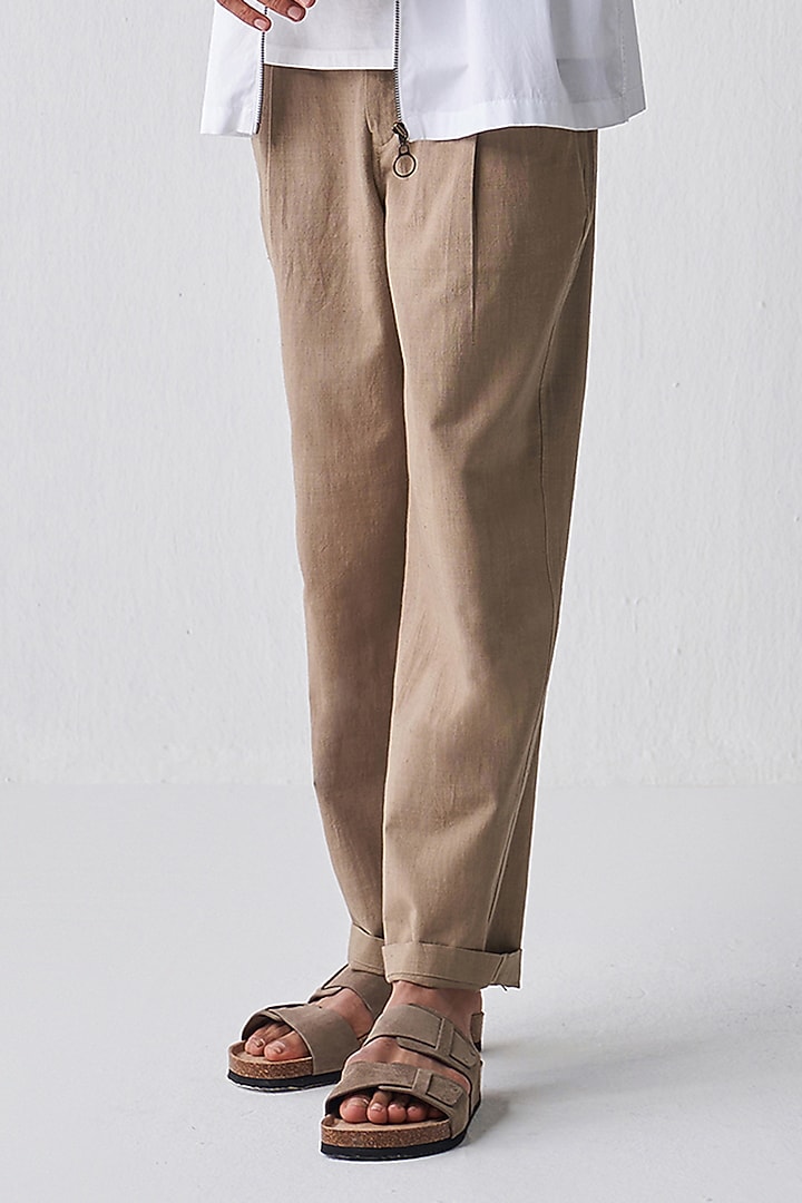 White Poplin & Handloom Cotton Co-Ord Set by Three Men at Pernia's Pop Up Shop