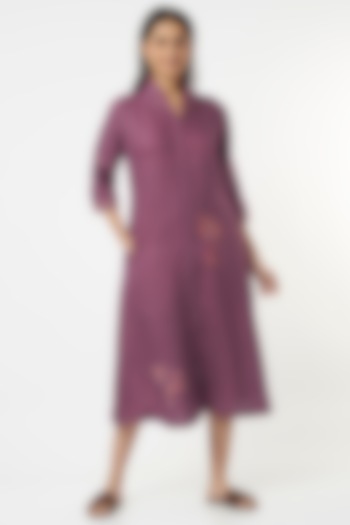 Purple Embroidered Tunic by The House of Hemp