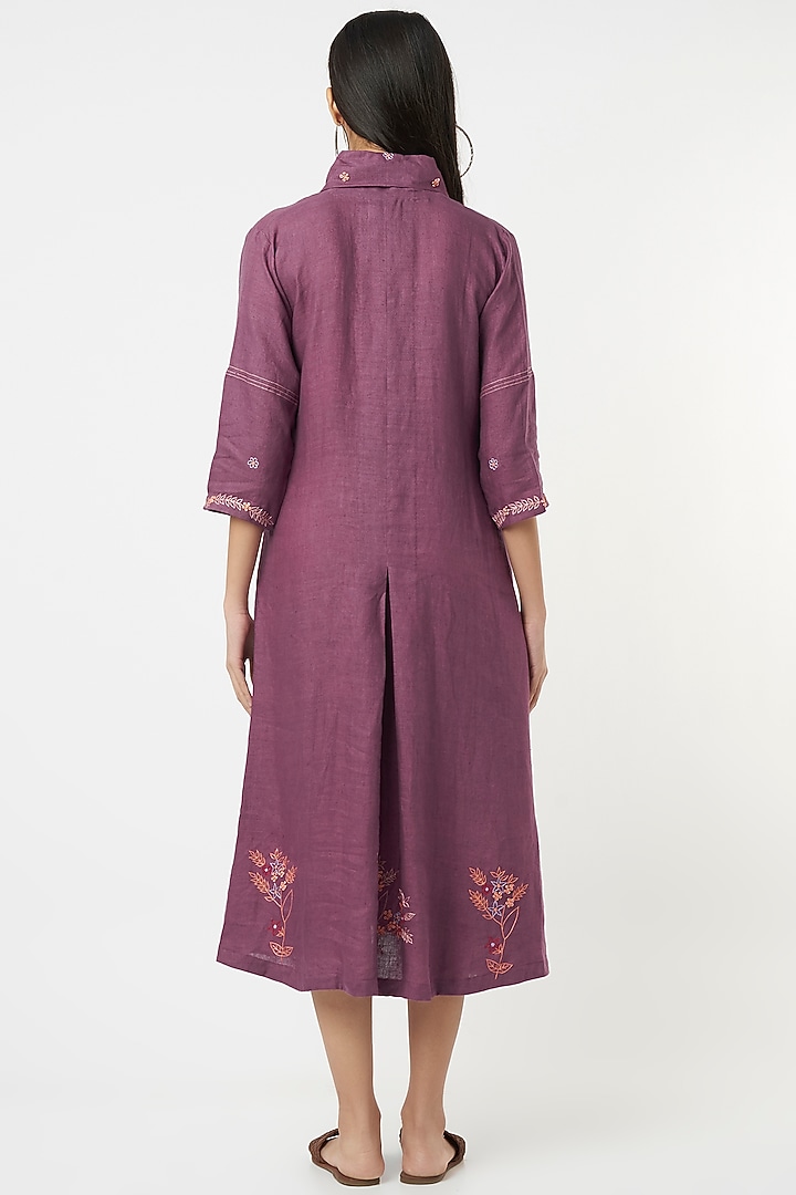 Purple Embroidered Tunic by The House of Hemp at Pernia's Pop Up Shop
