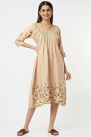 Beige Pure Hemp Kurta by The House of Hemp
