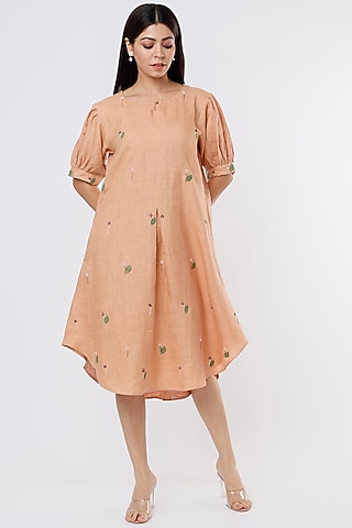 Mud Brown Embroidered Tunic by The House of Hemp