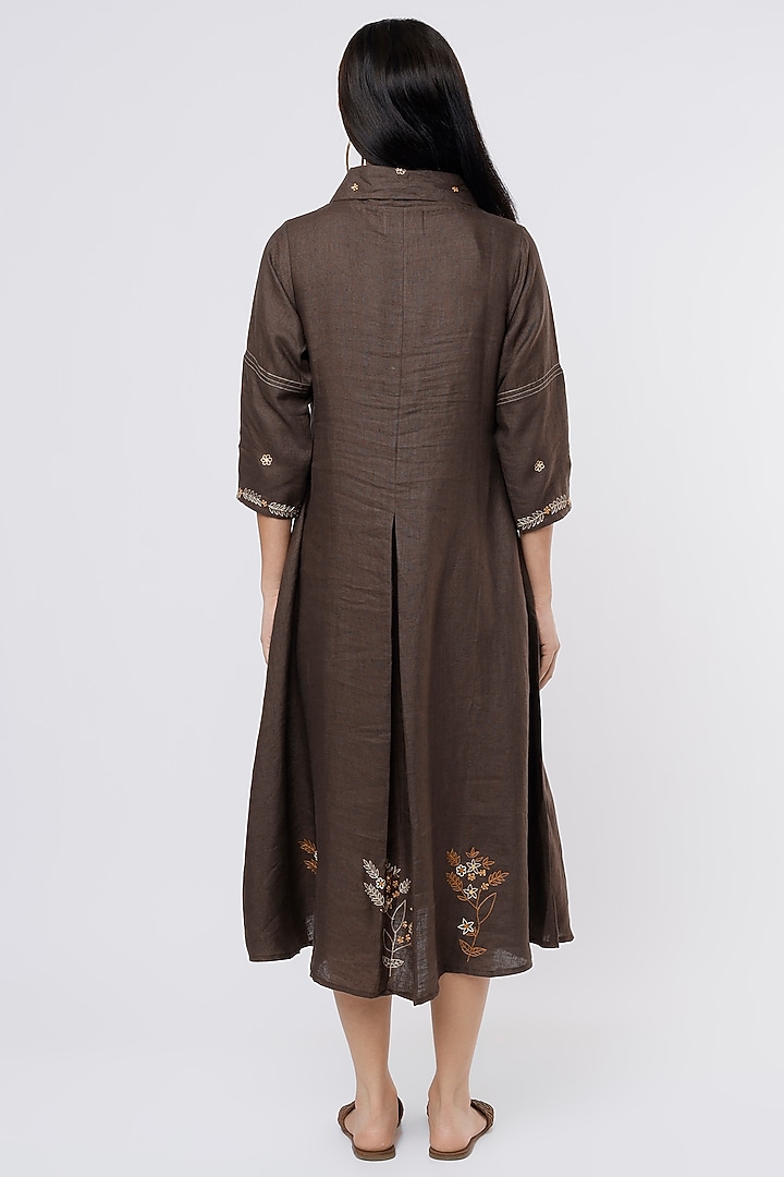 Chocolate Brown Pure Hemp Tunic by The House of Hemp at Pernia's Pop Up Shop