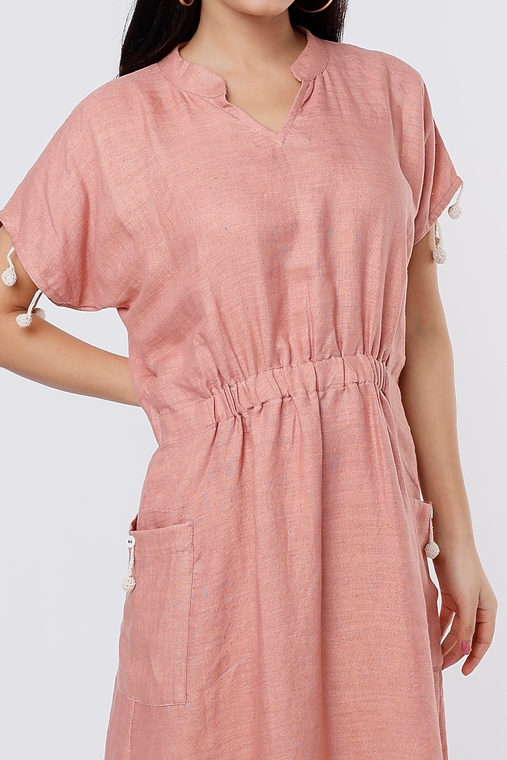 Blush Pink Pure Hemp Summer Dress by The House of Hemp at Pernia's Pop Up Shop