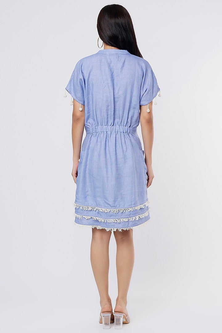 Periwinkle Blue Pure Hemp Summer Dress by The House of Hemp at Pernia's Pop Up Shop