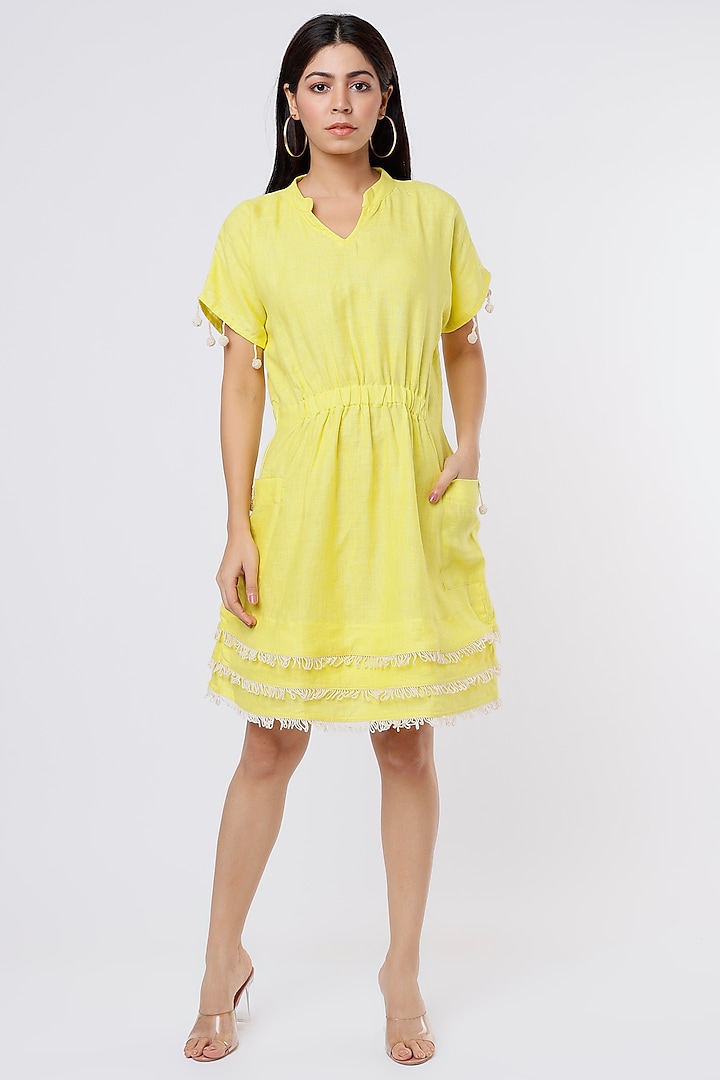 Lemon Yellow Pure Hemp Dress by The House of Hemp