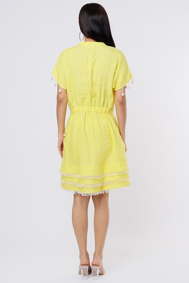 Lemon Yellow Pure Hemp Summer Dress by The House of Hemp at Pernia's Pop Up Shop