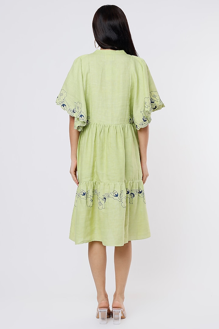 Sage Green Pure Hemp Summer Dress by The House of Hemp at Pernia's Pop Up Shop