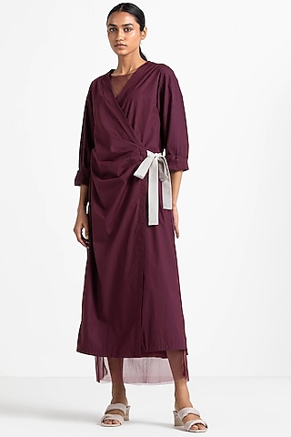 Wine Wrap Overlay Jacket by Three