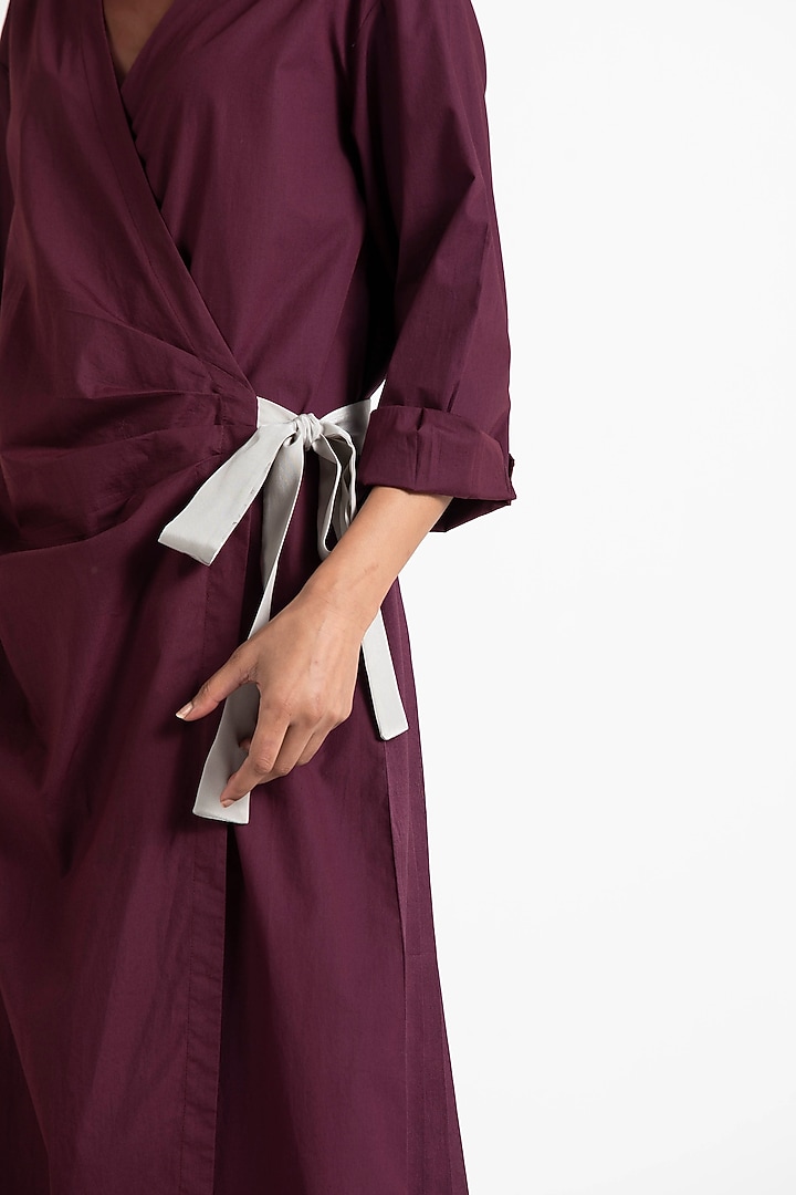 Wine Wrap Overlay Jacket by Three at Pernia's Pop Up Shop