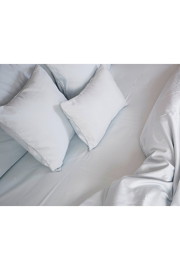 Ice Blue Duvet Cover by The Linen Factory