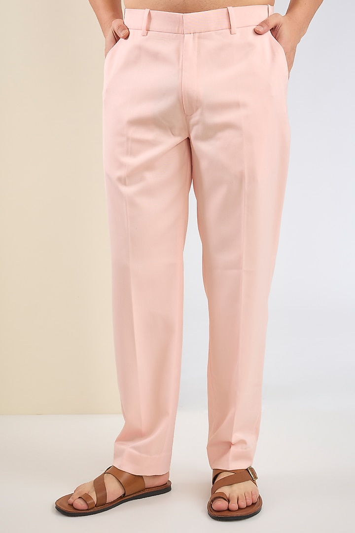Blush Pink Silk Kurta Set by Tarun Tahiliani Men at Pernia's Pop Up Shop