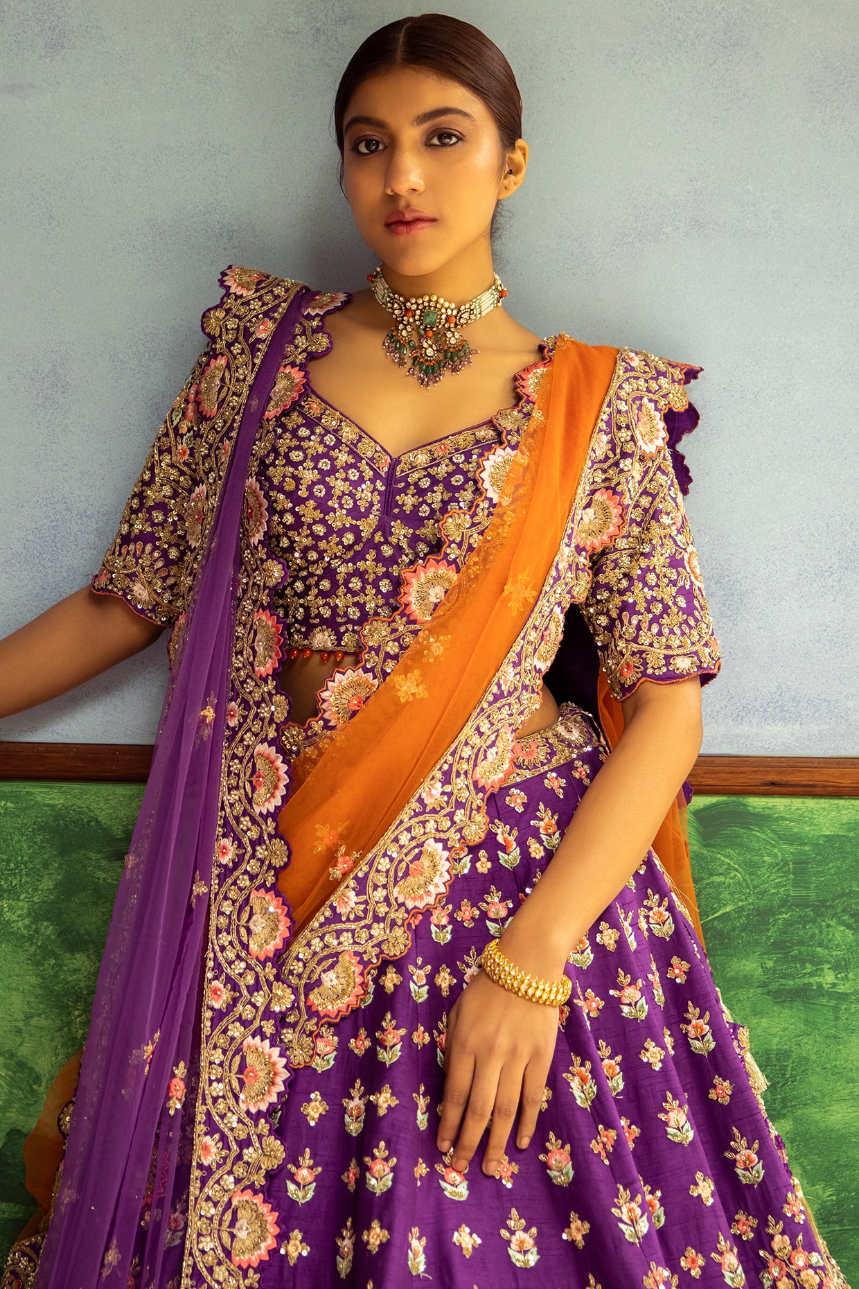 Latest designer purple color lehenga choli for wedding | Indian wedding  dress, Designer lehenga choli, Indian lehenga