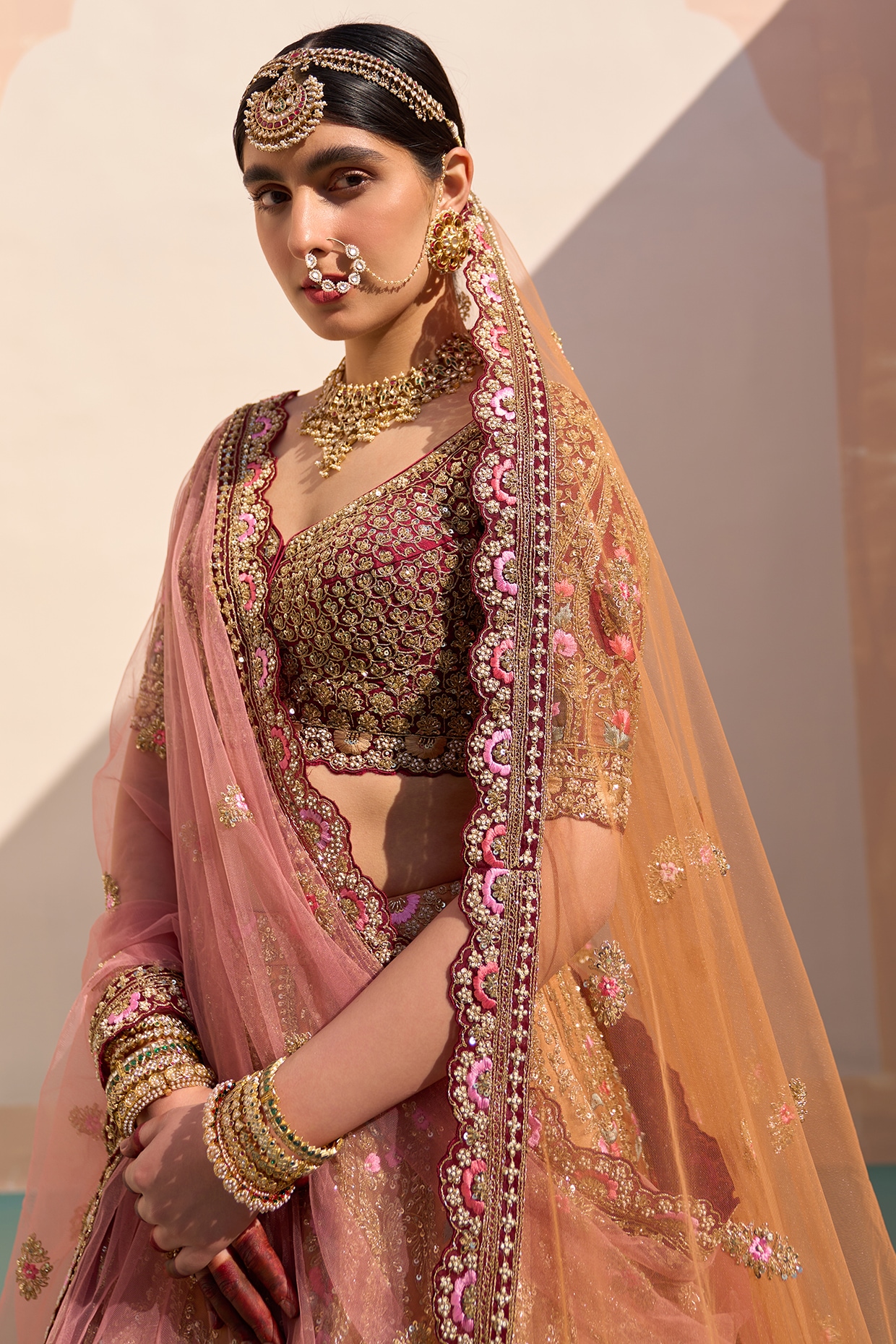 Buy Mustard Organza Lehenga With A Heavy Blouse And Dupatta by Designer  ANAMIKA KHANNA Online at Ogaan.com