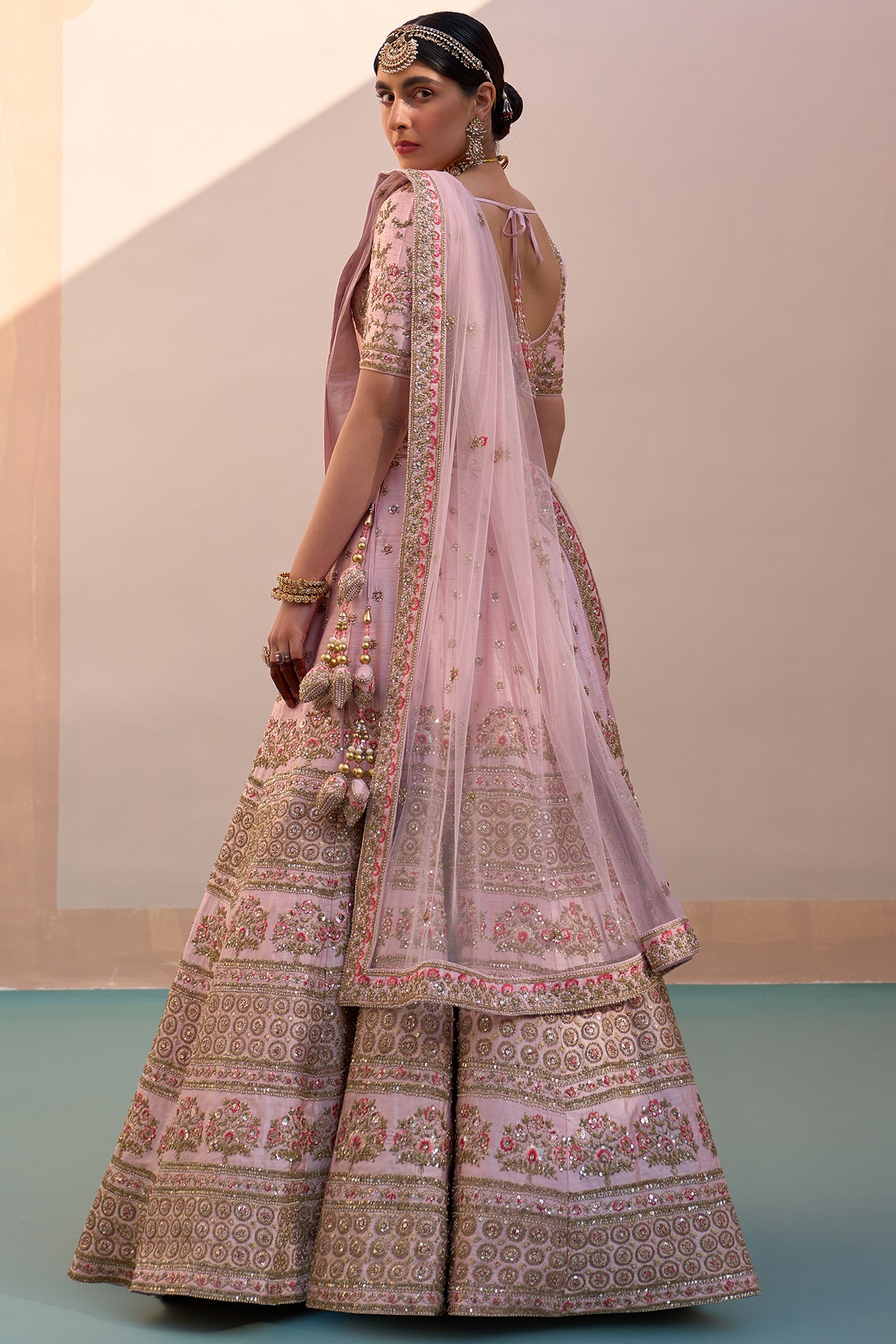 Ditch Red For These Trending Lehenga Colors This Monsoon Wedding | Indian  wedding reception outfits, Indian bridal fashion, Pink bridal