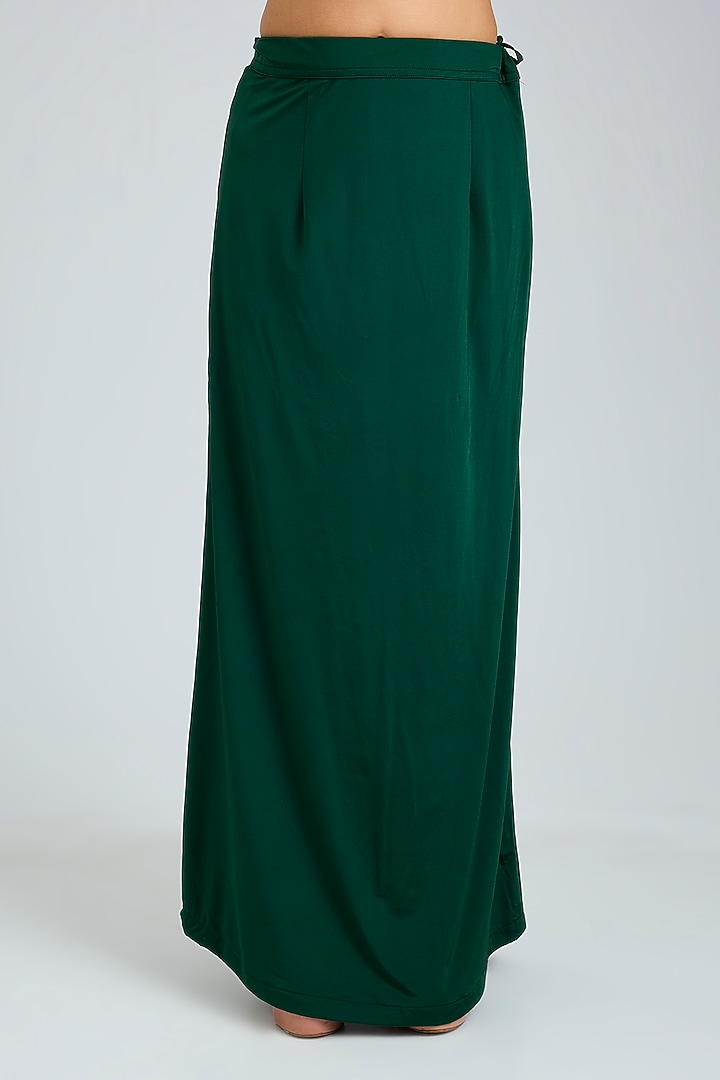 Bottle Green Crepe Embroidered Wedding Saree Set by Angad Singh at Pernia's Pop Up Shop