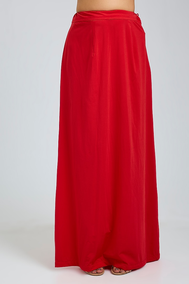 Red Net Embroidered Bridal Saree Set by Angad Singh at Pernia's Pop Up Shop