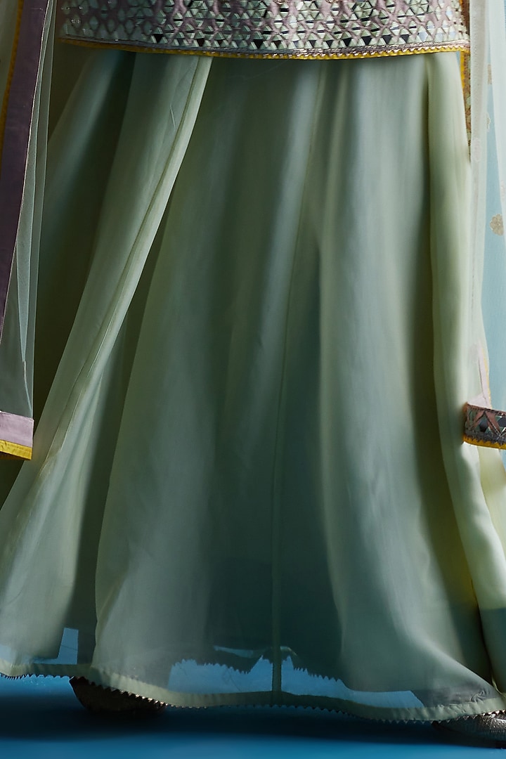 Lemon Yellow Organza Wedding Sharara Set by Angad Singh at Pernia's Pop Up Shop