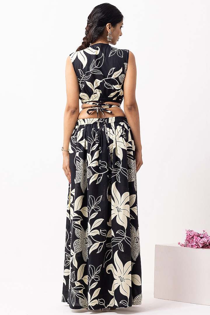 Black Cotton Block Printed Co-Ord Set by The Indian Cause at Pernia's Pop Up Shop