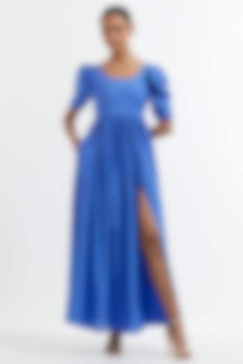  Blue Silk Summer Dress  by The Indian Cause at Pernia's Pop Up Shop