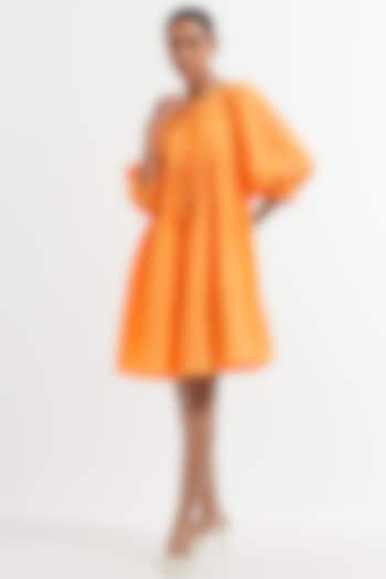 Fanta Orange Silk Mini Dress  by TIC