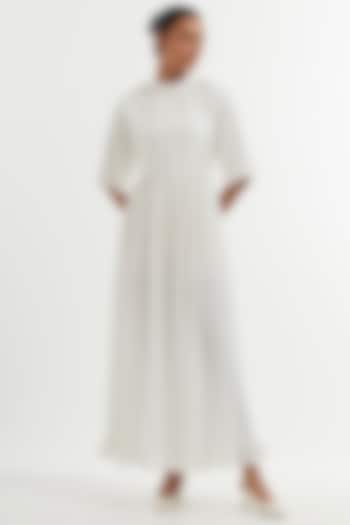  Pearl White Silk Dress  by TIC