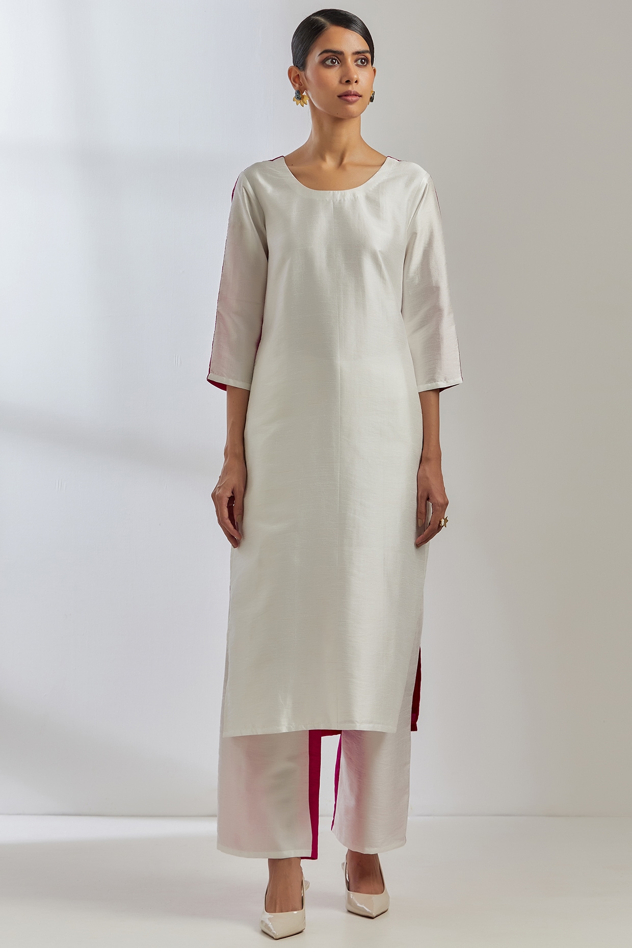 Raw silk clearance kurtis designs