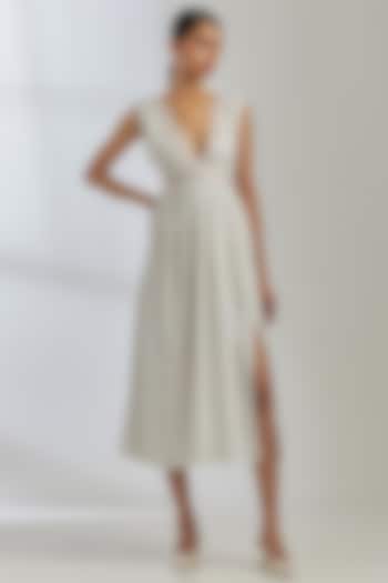 White Silk Sirgus Dress by TIC