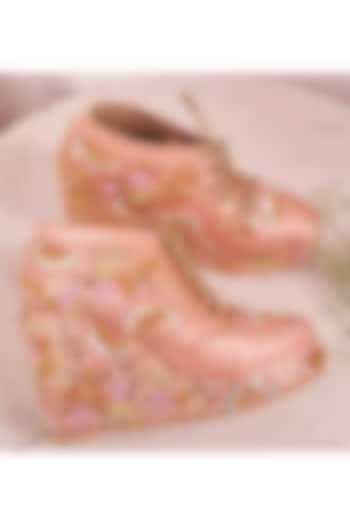 Pink Satin Sneakers by TIESTA at Pernia's Pop Up Shop
