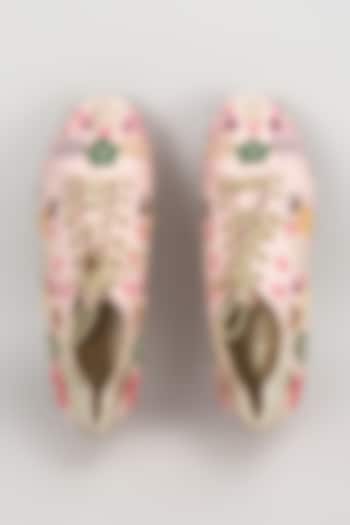 Pink Satin Sneaker Wedges by TIESTA at Pernia's Pop Up Shop