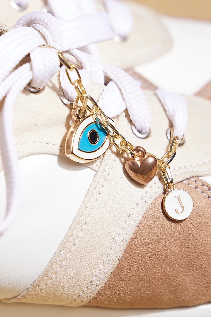 Beige Vegan Leather Platform Sneakers by TIESTA at Pernia's Pop Up Shop